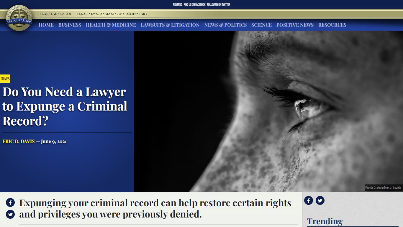 Do You Need a Lawyer to Expunge a Criminal Record?